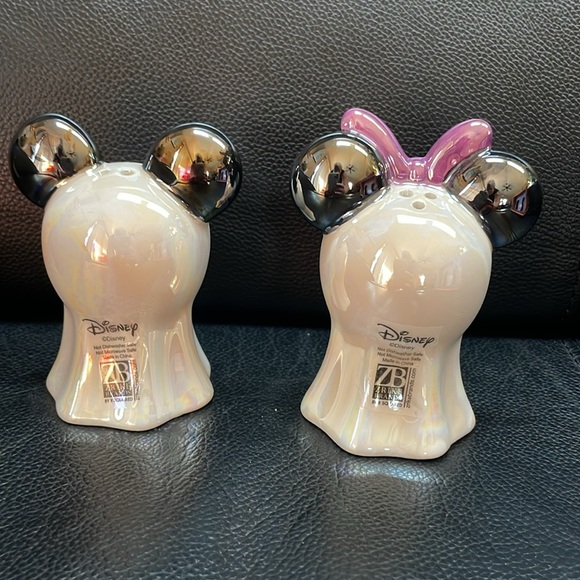 Disney Mickey and Minnie Ghost Iridescent Salt and Pepper Shakers - Picture 3 of 12